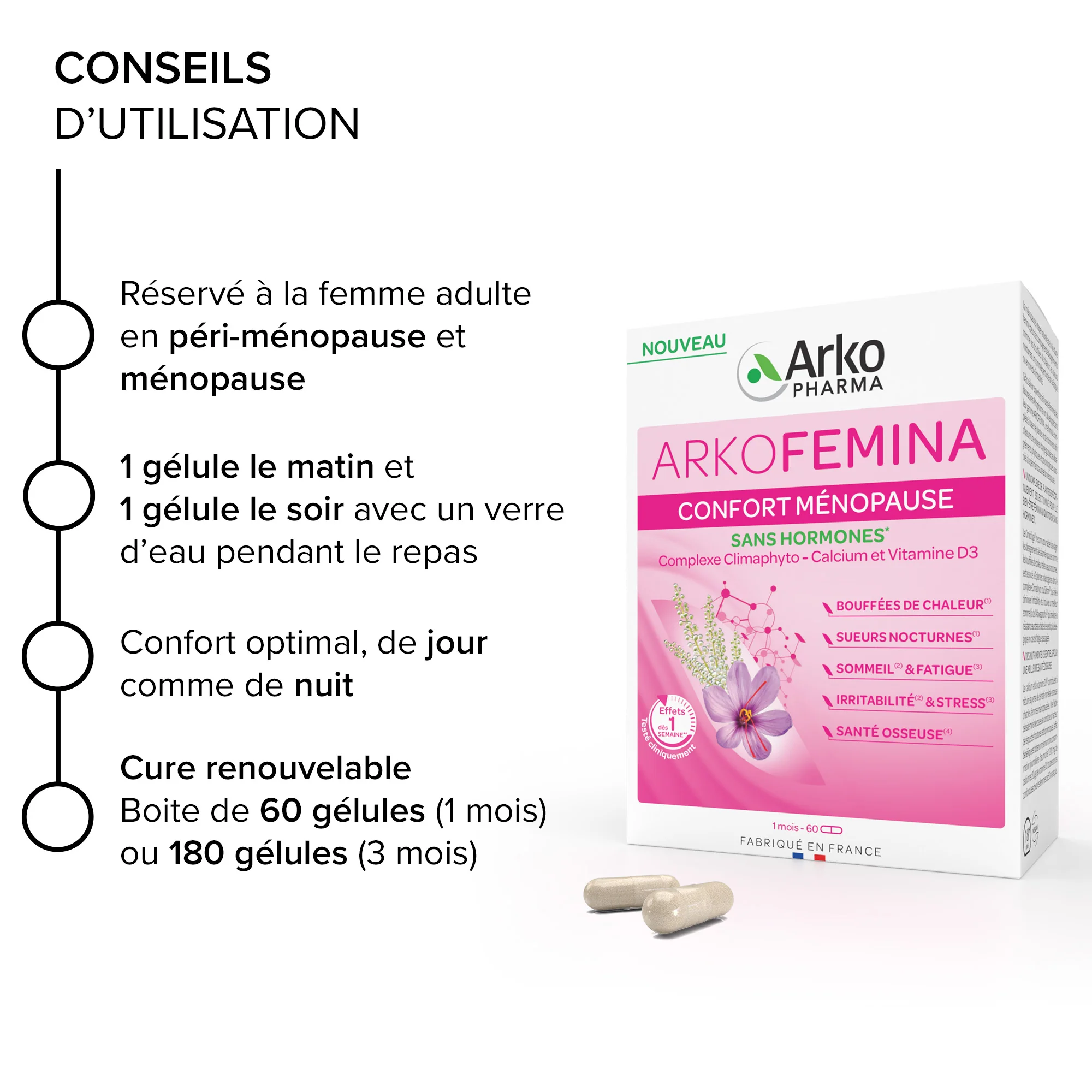 Arkofemina Confort Ménopause - 2 mois + 1 mois offert - Image 8