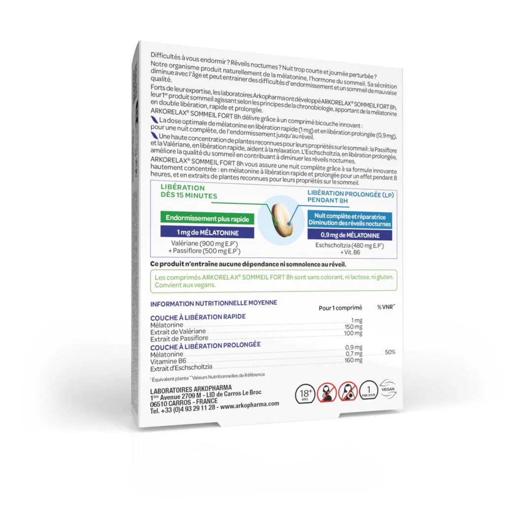 Arkorelax® Sommeil Fort 8H - 15 comprimés - Image 8