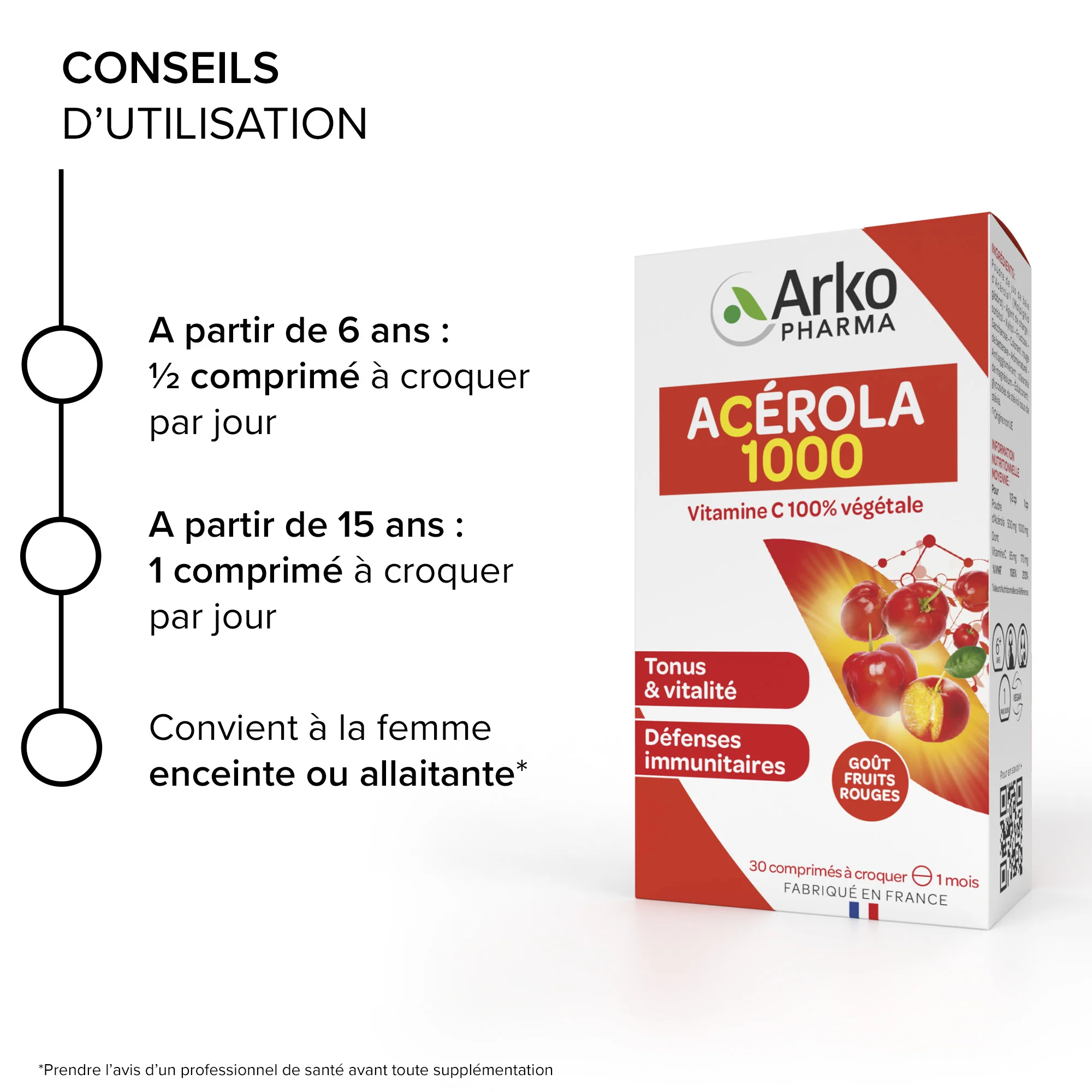 Acérola 1000 - 30 cp. Lot de 2 - Image 5