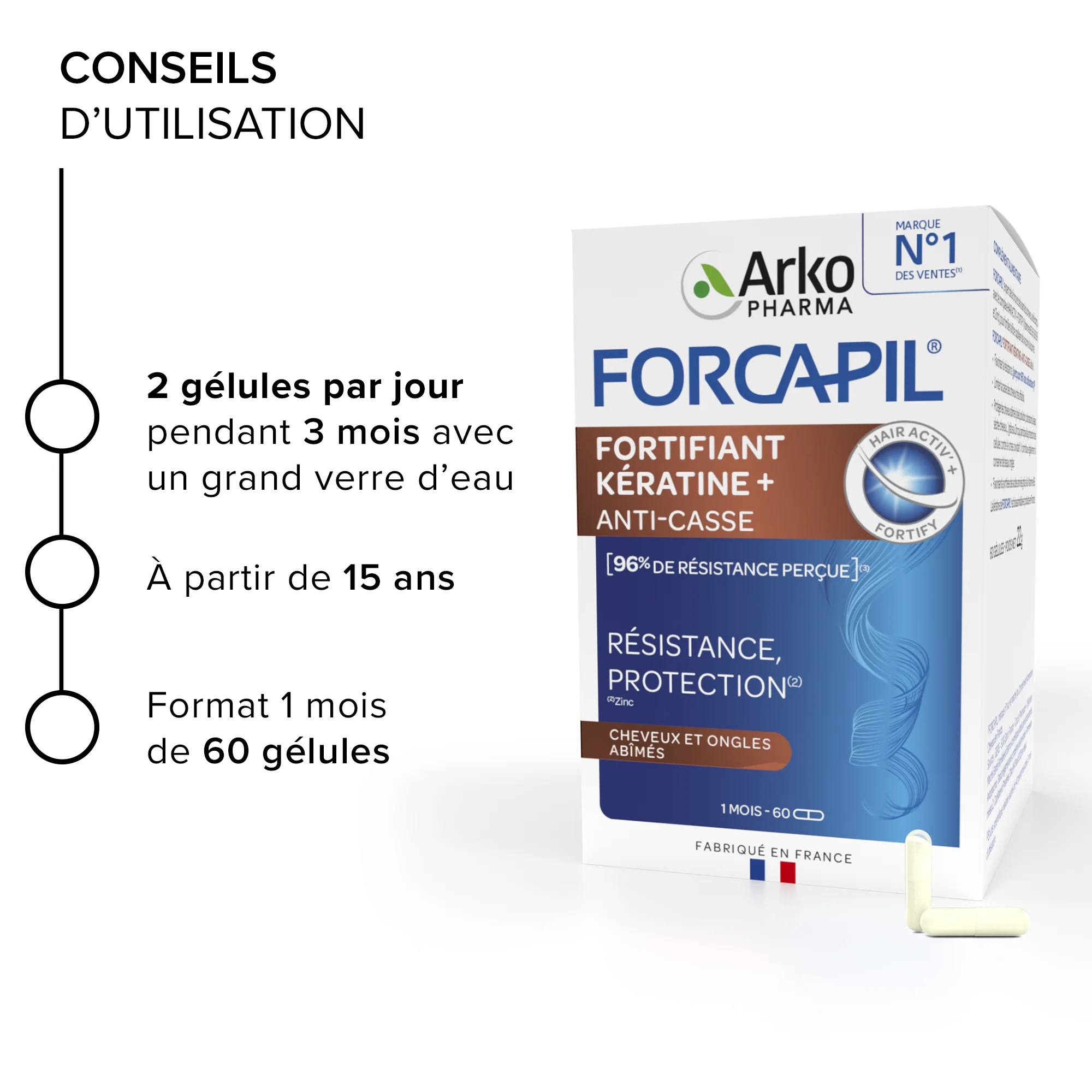 Forcapil® Fortifiant Kératine + - Image 8